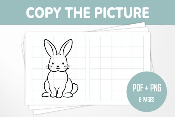 Bunny Copy the Picture Grid Drawing Page: Graphics & Coloring Pages Amp