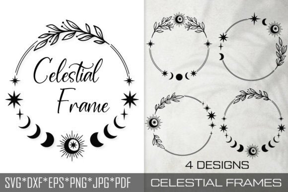 Celestial Moon Frames SVG: Graphics & Crafts Review