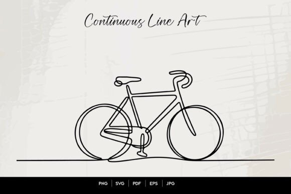 Continuous Line Bicycle SVG: Clean Graphics for Modern Illustrations