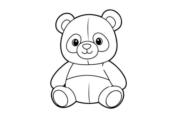 Cute Cartoon Teddy Bear Sitting Vector I: Graphics & Illustrations