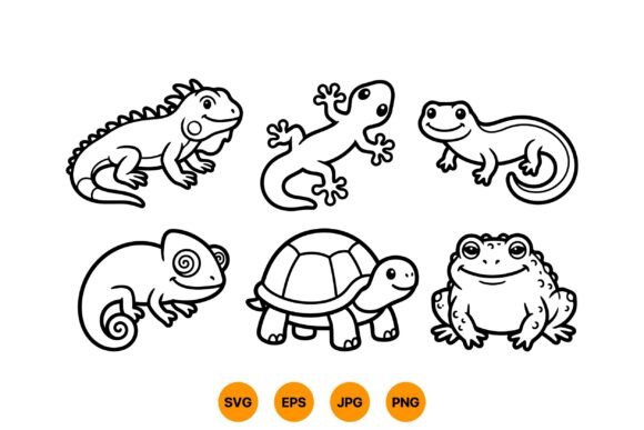 Cute Reptile SVG Clipart Pack: An Embroidery Designer’s Take