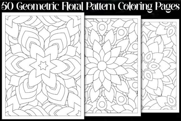 Geometric Floral Pattern: Graphics & Coloring Pages Amp