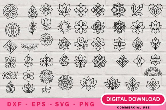 Mandala Outlines SVG Bundle: Elegant Graphics & Illustrations