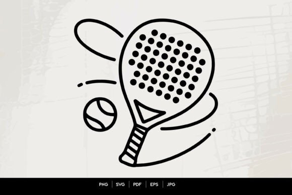 Padel Racket Line Art SVG: Graphics & Crafts Review