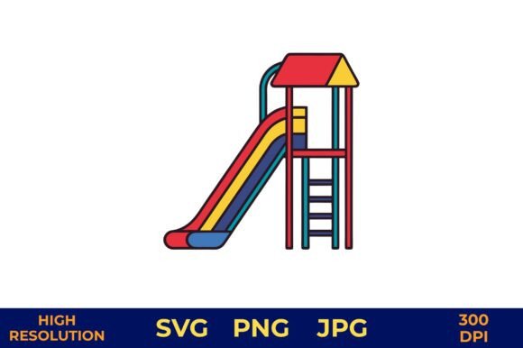 Playful Slide Graphics for Vibrant Kid Illustrations