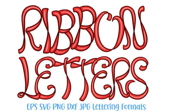 Ribbon Letters Font: Hand-Drawn Swirly Graphics & Illustrations